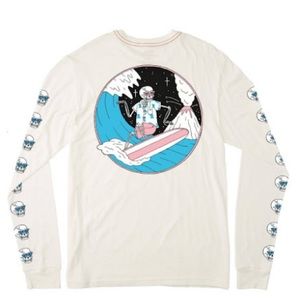 RVCA Luke P Skull Bow Long Sleeve Tee